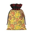 thumbnail image 1 of Wukai Colourful Tie Dye 1 Print Christmas Burlap Bags,Drawstring Christmas Burlap Goody Gift Candy Bags Xmas Burlap Treat Bags for Candy Wrapper Xmas Party Favors-Black, 1 of 8