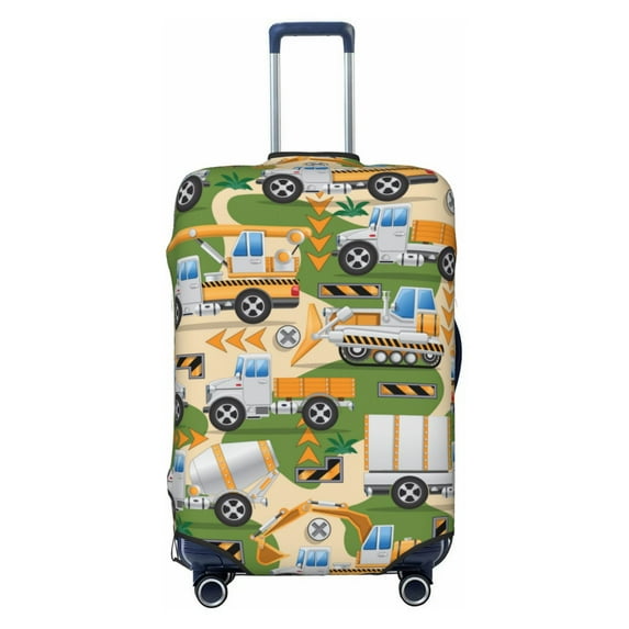 Wukai Construction Machinery1 Elastic Luggage Cover: Personalized Protection for Your Suitcase - Fits 19~29-inch, Washable & Durable Travel Companion-X-Large