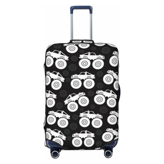 Wukai Cool Car Elastic Luggage Cover: Personalized Protection for Your Suitcase - Fits 19~29-inch, Washable & Durable Travel Companion-X-Large
