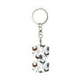 thumbnail image 1 of Wukai Cool Chicken Print Rectangular Metal Keychain: Sleek and Durable Key Ring for Securely Holding Keys Perfect for Everyday Use, 1 of 5