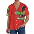 thumbnail image 1 of Wukai Cool Crocodile With Sunglasses Men's Casual Short-Sleeve Button Down Shirt,Cuban Shirts for Men,Mens Short Sleeve Dress Shirts-Small, 1 of 5