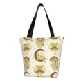 thumbnail image 1 of Vsdgher Frogs print Reusable Shopping Grocery Bags for Women Shopping with Pouch Foldable Pouch Lightweight Polyester Fabric, 1 of 6