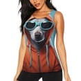thumbnail image 1 of Wukai Cool Dog In Hoodie Print Women's Workout Tank Top Mesh Yoga Shirts Athletic Running Shirt Athletic Gym Shirts-X-Large, 1 of 7