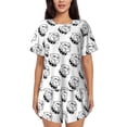 thumbnail image 1 of Wukai Cool Dog Women's Pajama Set,Short-Sleeve Top and Shorts with Elastic Waistband and Pockets for Loungewear, Yoga, and Casual Wear-Large, 1 of 8