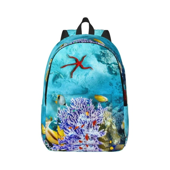 Wukai Corals and Tropical Fish Paper Reusable Cosmetic bag,Travel Toiletry Organizer Capacity,Waterproof Puzzle Bags