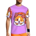 thumbnail image 1 of Wukai Corgi In Sushi Roll Print Men's Short-Sleeved Mesh T-Shirt,Quick-Dry Short Sleeve Workout T-Shirt-Medium, 1 of 8