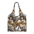 thumbnail image 1 of Wukai Cut Cats Sturdy and Stylish Reusable Canvas Tote Bag: Eco-Friendly, Heavy-Duty Grocery Shopping Bag with Reinforced Handles, 1 of 7