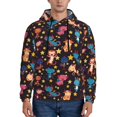 thumbnail image 1 of Wukai Cute Animals Print Men Hoodies Fleece Sweatshirts Long Sleeve Sweaters Pullover Fall Outfits Winter Clothes-Medium, 1 of 7