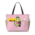 thumbnail image 1 of Wukai Cute Avocado Print Zipper Bag,large Beach Tote Bag,Waterproof Sandproof Bag,Grocery and Picnic Tote Travel Bag, 1 of 5