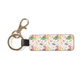 thumbnail image 1 of Wukai Cute Baby Dinosaurs Print Leather Car Keychain, Universal Key Fob Keychain, Leather Key Chain Holder for Men and Women,360 Degree Rotatable, 1 of 5