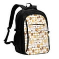 thumbnail image 1 of Wukai Cute Bee Gnome2 Travel Laptop Backpack: Business Water-Resistant Bag with USB Charging Port, Ideal College Backpack for Men & Women, 1 of 6