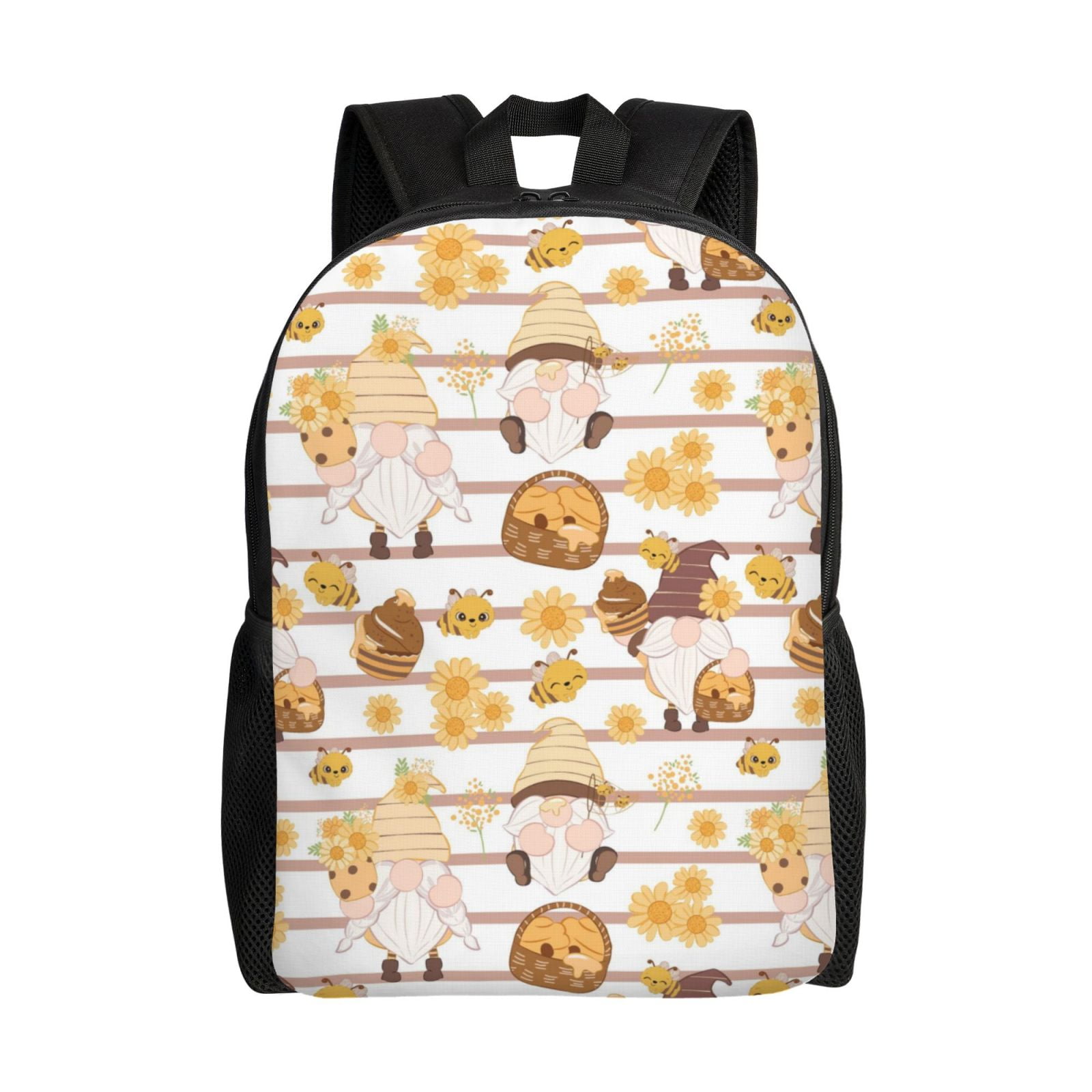 Wukai Cute Bee Gnome2 Travel Laptop Backpack - Waterproof, Anti-Theft ...