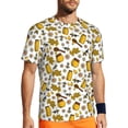 thumbnail image 1 of Wukai Cute Bee Print Men's Short-Sleeved Mesh T-Shirt,Quick-Dry Short Sleeve Workout T-Shirt-Small, 1 of 8