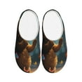 thumbnail image 1 of Wukai Cute Butterfly Bear Print Women's Indoor Bedroom Slipper Slip On Shoes, Unisex House Shoes with Anti-Skid Sole for Men, Gift for Women Men-35/36, 1 of 7