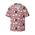 thumbnail image 1 of Wukai Cute Calf Men's Casual Short-Sleeve Button Down Shirt - Lightweight Summer Dress Shirt for Daily Wear-, 1 of 1
