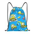 thumbnail image 1 of Wukai Cute Car Cartoon Drawstring Backpack Bag Sport Gym Sackpack Large Size String Backpack Cinch for Women Men-Small, 1 of 6