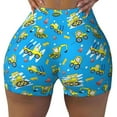 thumbnail image 1 of Wukai Cute Car Cartoon Print Pack Biker Shorts for Women Yoga Workout Gym Running Scrunch Active Shorts-Small, 1 of 8