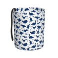 thumbnail image 1 of Wukai Cute Cartoon Dinosaur Print Car Trash Can - Easy to Clean Hanging Garbage Bin - Removable Liner - Leak-Car Garbage Can - Waterproof Trash Can for Car and SUV, 1 of 7