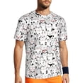 thumbnail image 1 of Wukai Cute Cat Print Men's Short-Sleeved Mesh T-Shirt,Quick-Dry Short Sleeve Workout T-Shirt-6X-Large, 1 of 8