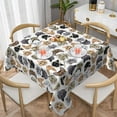 thumbnail image 1 of Wukai Cute Cats Waterproof Tablecloth for Kitchen Dining, Fits Square Tables for 2-4 Seats -54"x54", 1 of 7