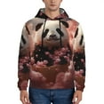 thumbnail image 1 of Wukai Cute Cloud Panda Print Men Hoodies Fleece Sweatshirts Long Sleeve Sweaters Pullover Fall Outfits Winter Clothes-Small, 1 of 7
