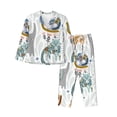 thumbnail image 1 of Wukai Cute Colorful Animal Print Women's Pajama Set - Soft Long Sleeve Sleepwear for Comfort and Style-, 1 of 9