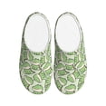 thumbnail image 1 of Wukai Cute Crocodile Print Women's Indoor Bedroom Slipper Slip On Shoes, Unisex House Shoes with Anti-Skid Sole for Men, Gift for Women Men-35/36, 1 of 7