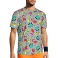 thumbnail image 1 of Wukai Cute Dinosaur Print Men's Short-Sleeved Mesh T-Shirt,Quick-Dry Short Sleeve Workout T-Shirt-Medium, 1 of 8