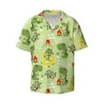 thumbnail image 1 of Wukai Cute Dinosaurs Cartoon Men's Casual Short-Sleeve Button Down Shirt - Lightweight Summer Dress Shirt for Daily Wear-Medium, 1 of 7