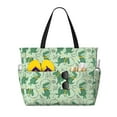 thumbnail image 1 of Wukai Cute Dinosaurs in Space Print Zipper Bag,large Beach Tote Bag,Waterproof Sandproof Bag,Grocery and Picnic Tote Travel Bag, 1 of 5