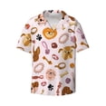thumbnail image 1 of Wukai Cute Dog Men's Casual Short-Sleeve Button Down Shirt - Lightweight Summer Dress Shirt for Daily Wear-Large, 1 of 7