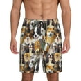 thumbnail image 1 of Wukai Cute Dog Men’s Short Pajama Pants With Pockets Soft Sleep Pj Shorts for Men-Medium, 1 of 6