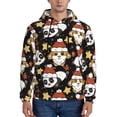 thumbnail image 1 of Wukai Cute Dog Panda Print Men Hoodies Fleece Sweatshirts Long Sleeve Sweaters Pullover Fall Outfits Winter Clothes-XX-Large, 1 of 7