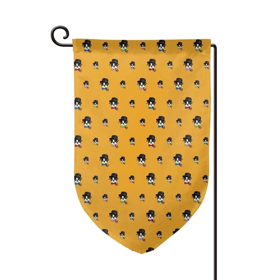 Wukai Cute Dog Print Garden Flag 12.5x18 Inch Double Sided Sun-resistant Rain-resistant, Wrinkle-resistant Colorfast(Only Flag)