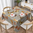 thumbnail image 1 of Wukai Cute Dog Waterproof Tablecloth for Kitchen Dining, Fits Square Tables for 2-4 Seats -60"x60", 1 of 7