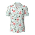 thumbnail image 1 of Wukai Cute Flamingo Men’s Polo Shirts,Quick-Dry Athletic Shirt,Classic Fit Shirts-Medium, 1 of 8