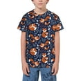 thumbnail image 1 of Wukai Cute Foxes Youth Unisex Short Sleeve T-Shirt for Boys, Girls, Teens, and Kids-Large, 1 of 7