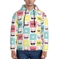 thumbnail image 1 of Wukai Cute French Bulldog Print Men Hoodies Fleece Sweatshirts Long Sleeve Sweaters Pullover Fall Outfits Winter Clothes-XX-Large, 1 of 7