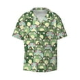 thumbnail image 1 of Wukai Cute Frog Men's Casual Short-Sleeve Button Down Shirt - Lightweight Summer Dress Shirt for Daily Wear-4X-Large, 1 of 1