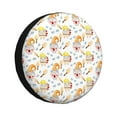 thumbnail image 1 of Wukai Cute Gnome Summer Print Spare Tire Cover for RV Trailer,Waterproof PVC Faux Leather Wheel Cover Fit for Truck,Trailer,RV,SUV,Camper and Most Vehicle-15 inch, 1 of 1