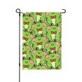 thumbnail image 1 of Wukai Cute Green Frog Garden Flags Double Sided Welcome Garden Yard House Flags Outside Outdoor House (Only Flag), 1 of 8