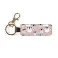 thumbnail image 1 of Wukai Cute Hand Drawn Bear Print Leather Car Keychain, Universal Key Fob Keychain, Leather Key Chain Holder for Men and Women,360 Degree Rotatable, 1 of 5