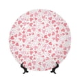 thumbnail image 1 of Wukai Cute Hand Drawn Hearts Print Decorative Plate for Display,Bone China Decorative Plate, Ceramic Dinner Plate with Stand, Vertical Ceramic Plate-8in, 1 of 6