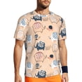 thumbnail image 1 of Wukai Cute Ink Drawn Elephants Print Men's Short-Sleeved Mesh T-Shirt,Quick-Dry Short Sleeve Workout T-Shirt-X-Large, 1 of 8