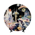 thumbnail image 1 of Wukai Cute Mushroom Landscape Print Decorative Plate for Display,Bone China Decorative Plate, Ceramic Dinner Plate with Stand, Vertical Ceramic Plate-10in, 1 of 6