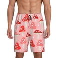 thumbnail image 1 of Wukai Cute Mushroom1 Men’s Short Pajama Pants With Pockets Soft Sleep Pj Shorts for Men-3X-Large, 1 of 6