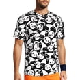 thumbnail image 1 of Wukai Cute Panda (3) Print Men's Short-Sleeved Mesh T-Shirt,Quick-Dry Short Sleeve Workout T-Shirt-Medium, 1 of 8