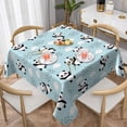 thumbnail image 1 of Wukai Cute Panda Bear Waterproof Tablecloth for Kitchen Dining, Fits Square Tables for 2-4 Seats -54"x54", 1 of 7