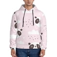 thumbnail image 1 of Wukai Cute Panda Print Men Hoodies Fleece Sweatshirts Long Sleeve Sweaters Pullover Fall Outfits Winter Clothes-Small, 1 of 7