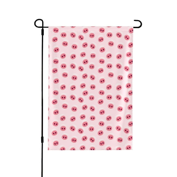 Wukai Cute Pig Nose Garden Flags Double Sided Welcome Garden Yard House Flags Outside Outdoor House (Only Flag)